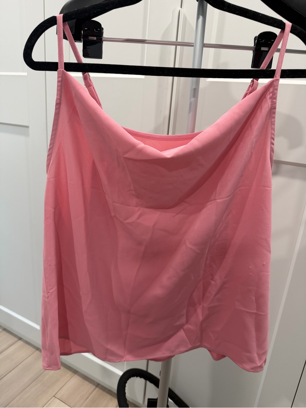SHEIN Pink Draped Cowl Neck Cami